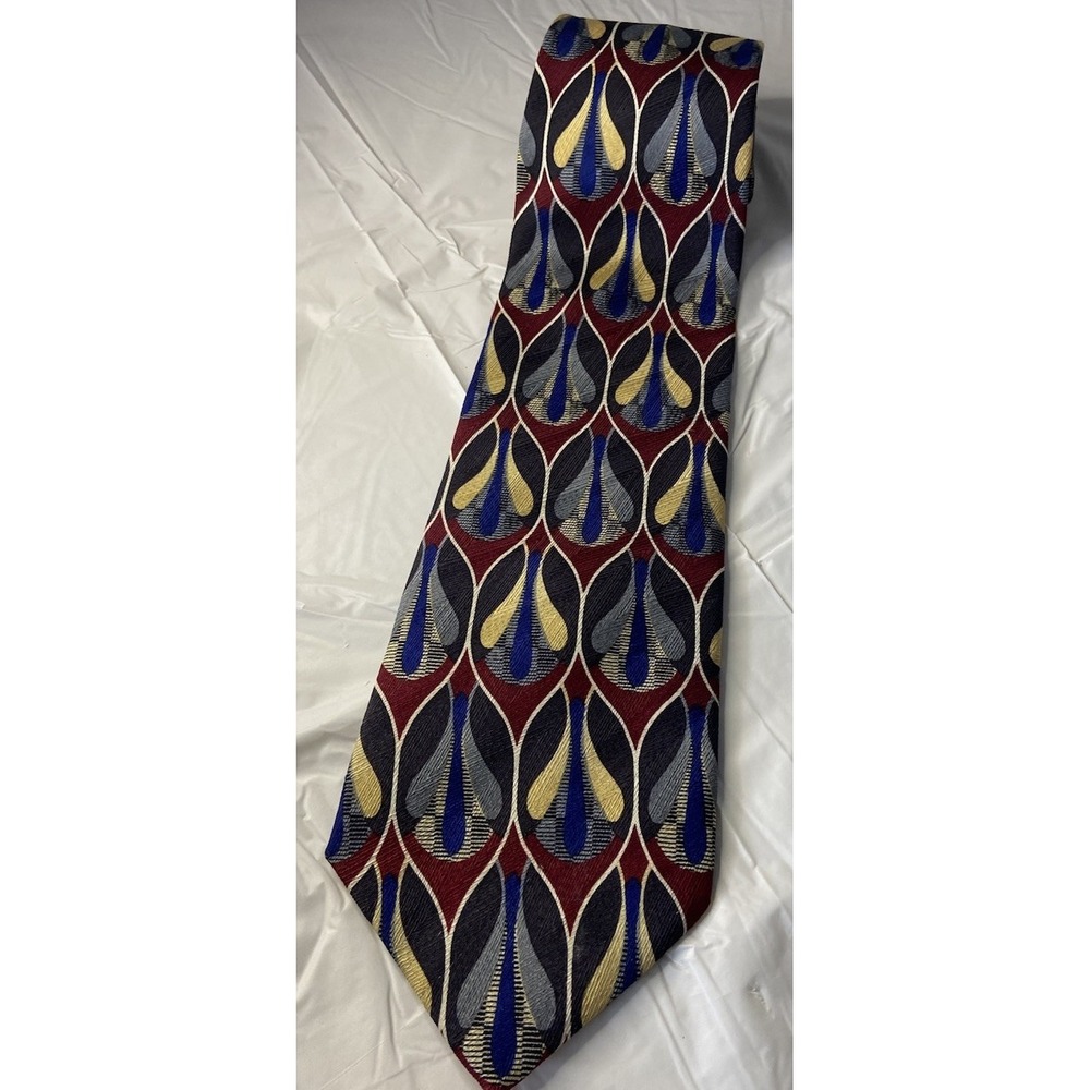 Men's Formal Martin Wong Multi-colored 100% Silk-Made In The USA Tie‎